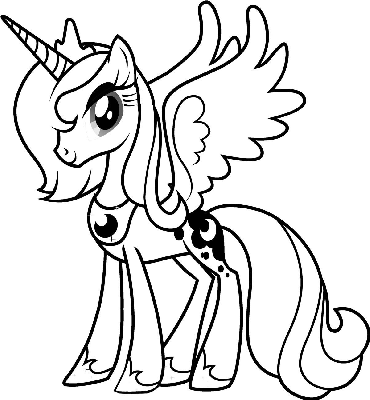 Kolorowanka jednorożec My Little Pony